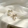 Pendientes Versátiles de Venta Caliente Transfronteriza, Accesorios para Orejas de Diseño Nicho, Pendientes Vintage de Perla y Circonita para el Día a Día, Pendientes al por Mayor