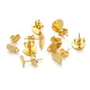 Brincos de Aço Inoxidável em Formato de Gota e Coração com Furos, Brincos Geométricos, Acessórios de Orelha Personalizados DIY, Acessórios de Joias, Atacado Transfronteiriço
