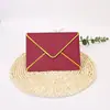 Sobres Triangulares Estilo Occidental con Estampado Dorado, Papel de Color Forma de Diamante, Papel Perlado, Sobres para Invitaciones de Negocios, Personalizables con Logo, Venta al por Mayor desde el Fabricante