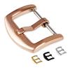 Hebilla de arco frontal Lasha, botón de reloj cepillado, accesorios, hebilla de reloj, hebilla de pasador de 18 mm y 20 mm, acero inoxidable rosa Jinli