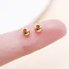 Cuentas Espaciadoras Redondas de Oro Real Chapado en Cobre de 18k para Manualidades DIY Pulseras de Perlas Collares Accesorios de Joyería Materiales para Cuentas