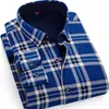 Camisas Cálidas Genuinas al por Mayor para Hombres de Mediana Edad en Otoño e Invierno, Ropa de Papá Holgada y sin Planchar, Camisas de Terciopelo Engrosadas de una Sola Pieza