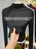 Top Base Manga Larga Cuello Alto Color Borgoña para Mujer 2026 Nuevo Otoño/Invierno Ajuste Delgado Nicho Top Interior Corto para Mujer