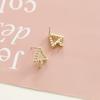 Pendientes de plata 925 con forma de corazón, redondo, cuadrado, geométrico, tallado simple, hueco, con aguja colgante, hechos a mano, accesorios de joyería para orejas