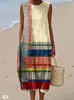 Vestido de Verano/Primavera Nuevo sin Mangas Estampado Elegante para Mujer 2026 Transfronterizo Amazon y Sitio Web Independiente