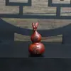 Madera de azufaifo rayo de rayo mirto crape tabú grifo dorado calabaza colgante adornos pieza de mano juego artesanías de madera regalo taoísta
