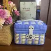 Cesta de Presente Lembrança de Bebê, Caixa de Presente de Armazenamento Trançada em Rattan, Presente de Casamento, Cesta Trançada Feita à Mão, Armazenamento, Design Fofo de Desenho Animado