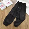 Pantalones joggers de trabajo finos, sencillos, modernos y elegantes, para niños y niñas, pantalones largos casuales versátiles para primavera