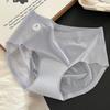Calzones de Yoga Triangulares de Seda de Hielo Ultrafinos Extendidos Sin Costuras con Algodón Puro 7A Antibacteriano de Secado Rápido que Abrazan la Cadera para Mujer