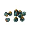 Liga Gota de Óleo Gradiente Cloisonné Azul Queimado Esmalte Lótus Contas Redondas Contas Espaçadoras Joias DIY Nuvem Traseira Acessórios com Contas