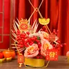 2026 Colección Nuevo Cubo de la Fortuna Adornos Florales de Nochevieja Fruta Roja de la Prosperidad Productos Terminados Decoraciones de Inauguración del Festival de Primavera
