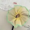 Laço de Cabelo de Organza Fresca Nian Nian para Crianças, Bolinha de Cabelo, Corda de Cabelo, Tiara