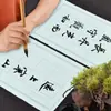 Cuadrículas de Nueve Cuadrados para Practicar la Caligrafía Clásica de Mi Zige en Librerías Chinas, Usando Papel Promocional Teñido con Cera de Wen Zhengming para Caligrafía