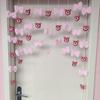 Cortina de porta de laço de urso de morango fofo decoração para casa decoração pendurada cortina de porta de quarto infantil cortina de porta de quarto cortina de pingente de vento
