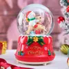 Lámpara decorativa de ambiente para dormitorio, adorno de bola de cristal, caja de música con bola de agua brillante de Santa Claus, producto creativo transfronterizo, estilo Ins