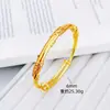 Nuevas joyas chapadas en oro estilo chino, pulsera deslizante de vid de acacia para mujer, relieve tridimensional con hojas y flores con técnica antigua, pulsera de estilo étnico