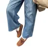 [Em Estoque] Botas de Neve de Cano Baixo com Forro de Lã de Inverno, Sapatos Slip-On Peludos com Laço, Mocassins de Sola Grossa
