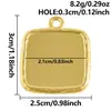 Pingente Geométrico de Aço Inoxidável Base de Gota de Óleo Colar Simples Nicho DIY Acessório de Joia Base Pingente Acessório Agora Disponível