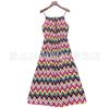 Saia Suspensório Estilo Étnico Verão Novo Yunnan Sanya Tailândia Viagem Étnico Rayon Vestido Estampado Saia de Praia