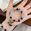 Pulsera de Estilo Retro Oscuro de Moda Popular Mariposa Tinta Luz de Luna Nicho Masculino Fresco Regalo para Pareja Estudiante Pulsera