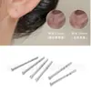 Brinco de Haste em Liga de Titânio F136 Mini Invisível Antibloqueio Tarraxa para Orelha Stud de Osso da Orelha Dormir Sem Remover Haste de Agulha 0.8/1.2mm
