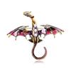 Broche de Dragón Volador Esmaltado de Aleación Retro de Alta Venta Accesorios de Solapa para Traje de Hombre Pin del Año del Dragón