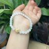 Pulseira de Contas Redondas de Jade Tianshan com Pulseira Garra de Gato Bodhi Pulseira Feminina Joias Benefício Transmissão ao Vivo