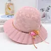 Sombrero de Verano con Ala Ancha para Mujer, Protección Solar, Sombrero de Paja con Lazo, Elegante Sombrero de Paja Transpirable con Ala Ancha para Vacaciones en la Playa