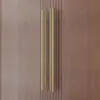 Manija de Puerta de Vidrio de Acero Inoxidable de Cobre Estilo Antiguo de Lujo en Stock, Madera Maciza Minimalista Hotel Oficina Aleación de Aluminio Puerta Doble