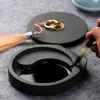 Piedra de entintar para hot pot no seca la tinta piedra de entintar estudio cuatro tesoros papelería suministros de caligrafía 4 pulgadas con tapa mar de tinta barra de tinta plato de tinta principio
