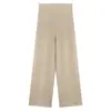 Pantalas de Tricô Relaxadas Lazyday Outono e Inverno com Bom Caimento Calças Casuais de Outono Calças Retas Femininas