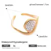 Anillo de Luz Ovalado Irregular de Acero Inoxidable Lujo Gama Alta Nicho Exagerado Anillo Joyería de Mano Transfronteriza Europea y Americana Venta al por Mayor