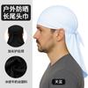 Touca de Ciclismo de Verão Sem Aba, Chapéu Pirata de Lycra para Bicicleta de Estrada com Cauda Longa, Bandana de Seda Gelada Lisa