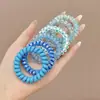 Goma para el Cabello de Alambre de Teléfono de Color Gelatina de Alta Elasticidad para Mujeres, con un Toque de Alta Gama, Estilo Dulce, Cuerda para Cola de Caballo sin Costuras, Accesorio para el Cabello, Goma para el Cabello