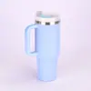 Taza de Acero Inoxidable Aislada para Coche Yongkang de 40 oz con Asa y Popote, Taza de Café de Gran Capacidad, Termo para Montar en Coche