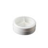 Caja redonda blanca de 3 9g para corrector, botella de crema con tapa translúcida, paleta vacía para sombra de ojos tricolor, caja tricolor para iluminador y contorno