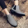 Botas Martin para Hombre, Botas de Cuero de Moda Estilo Coreano, Botas Chelsea Británicas, Botines Cortos para Hombre con Punta Elevadores de Altura, Zapatos Casuales de Caña Alta