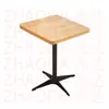 Mesa Cuadrada de Color Nogal para Uso Doméstico, Mesa de Comedor para Uso Comercial, Mesa de Comedor de Madera Maciza para Restaurantes, Mesa de Comedor de Pizarra para Restaurantes de Comida Rápida