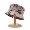 Sombrero para Otoño e Invierno de Mediana Edad y Personas Mayores Sombrero de Maceta Floral Nuevo Sombrero de Pescador con Protección Solar Sombrero Plegado de Abuela Sombrero de Anciana Flor Grande