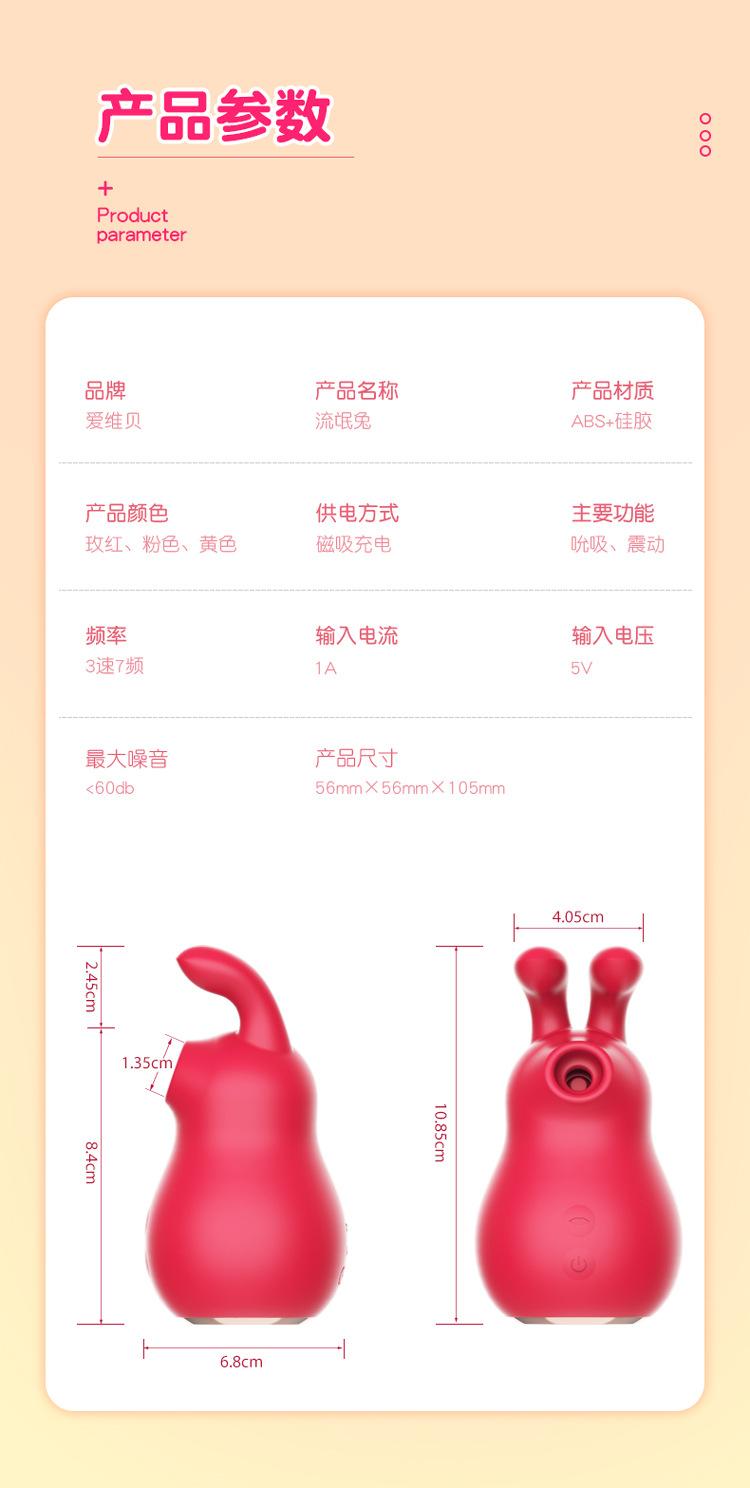 91跨境新款流氓兔吮吸震动器按摩女用跳蛋自慰器具成人情趣用品