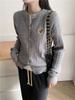 Otoño e Invierno 2025 Coreano Estilo Casual Sencillo Perezoso Nuevo Punto Retorcido Retro Punto Versátil para Mujer