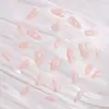 24 Peças de Laços Fofos, Pérolas de Coração, Unhas Usáveis com Elementos, Mesmo Estilo do Instagram, Manicure Transfronteiriça