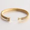 Pulsera Europea y Americana Transfronteriza Personalizada Simple y Elegante de Acero Inoxidable de Malla de 7 mm en Forma de C Elástica Moda Versátil Pulsera al por Mayor