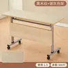 Conjunto de Mesa e Cadeira para Escritório ou Instituições de Ensino, com Mesa de Conferência Lateral Articulada e Compartimentos de Armazenamento