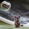 Sándalo Tallado Oso Violento Accesorios Pequeños Juguete de Caoba Cuentas Sueltas Accesorios DIY Oso Lindo