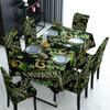 Mantel impermeable estampado transfronterizo Funda de silla estampada para restaurante y hogar Mantel Funda de silla traje traje Patrick