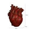 Jarrón creativo, recipiente de resina con forma de corazón simulado para flores, adorno para arreglos florales, decoración de escritorio de entrada para el hogar, decoración de regalo de cumpleaños