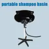 Herramientas de Peluquería Transfronterizas Lavabo Portátil para Champú Lavabo Móvil de Altura Ajustable Tubería de Agua Integrada Peluquería al por Mayor