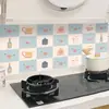Pegatinas Anti-Humo de Aceite para Cocina para Uso Doméstico, Pegatinas para Azulejos de Gabinetes y Estufas, Pegatinas de Pared Impermeables, Autoadhesivas y Resistentes a Altas Temperaturas