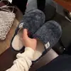 26 Zapatillas de Algodón Simples Nuevas Otoño Invierno para Mujer de Interior Silenciosas Antideslizantes de Felpa para Pareja Hogar Zapatillas de Punta Cerrada para Hombre